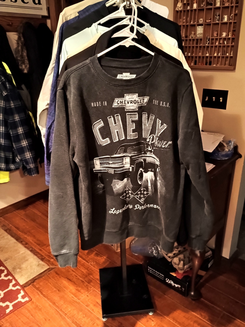 Men's Black Graphic Crewneck Sweatshirt Bin 1